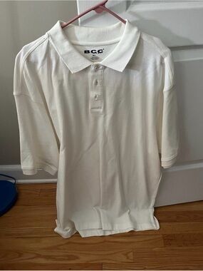 Men’s BCC Khaki Polo White Shirt Size XL